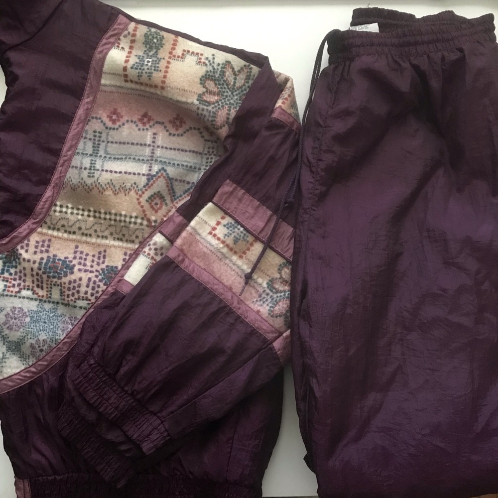 Vintage Athletic Works Women's Plum Track Pants & Jacket Set